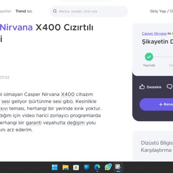 Casper Nirvana X400 Hoparlör Sorunu