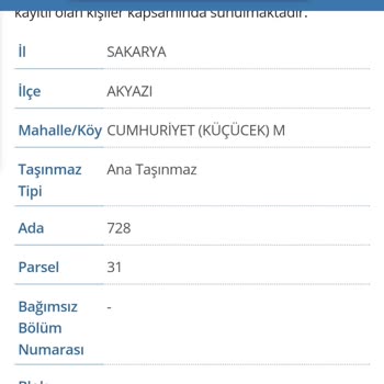T. C. Cumhurbaşkanlığı  Tapu Kadastro Hisseli Yere Tapu Çıkarma