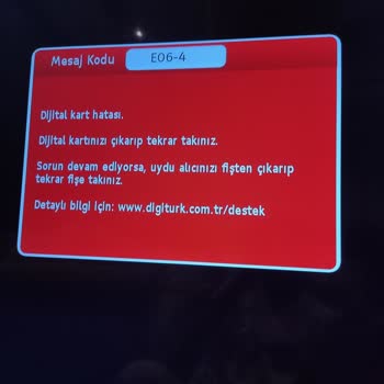 Kart Hatası Digiturk Hata Veriyor
