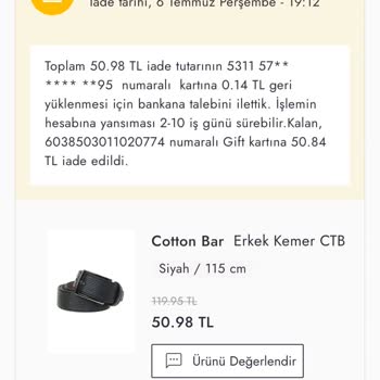 Boyner Siparişim Beni Pişman Etti