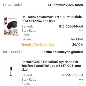 Sürat Kargo 3. Şahıslara Teslimat