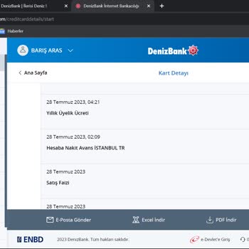 Denizbank 418.5 TL Haksız Kazanç Olarak Yıllık Üyelik Ücreti Aldı!