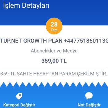 Fake Olan Kitup Kitap Uygulaması Tarafından Hesabımdan Para Çekildi.