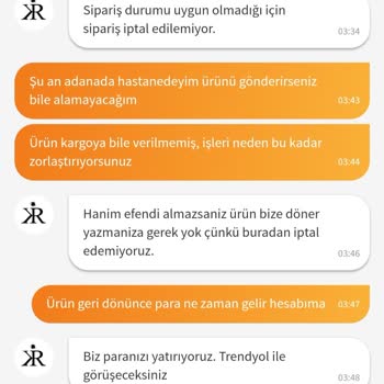 Trendyol Sipariş İptali Talebim