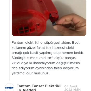 Fantom Dik Süpürge Kırılması