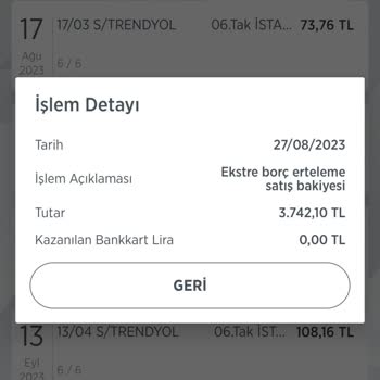 Ziraat Bankası Ekstre Borç Erteleme Faiz Bakiyesi Oluşturmuş