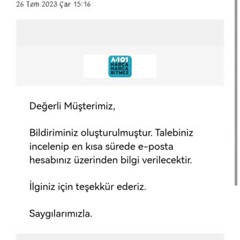 A101 Den Asla Ürün Alma Aldım Mağdur Oldum