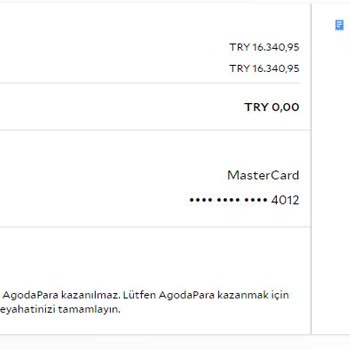 Agoda.com Uygulama Hatası Yüzünden Rezervasyon Ödemesi Aldı Paramı Geri Vermiyor