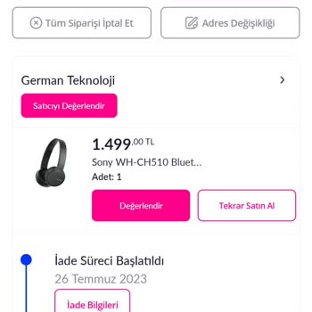 Pazarama Satış Sonrası Destek Alamama