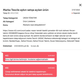 N11 Satıcı Taleplerini Gerekçesi Olarak Kapatıp Yok Sayıyor!