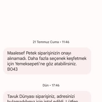 Yemeksepeti Kuryesi Siparişimi Hastaneye Çıkarmamak İçin İptal Etti