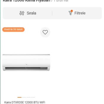 Hepsiburada Kaira 12000 BTU Klima Ücret Değişikliği