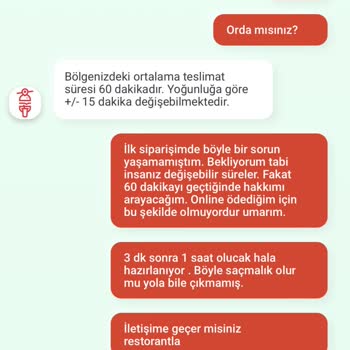 Tıkla Gelsin'den 97dk Gelmeyen Yemeğim