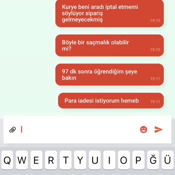 Tıkla Gelsin'den 97dk Gelmeyen Yemeğim