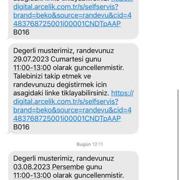 Beko Bir Haftadır Servisin Gelmemesi Randevu Tarihimi Erteliyorlar Sürekli