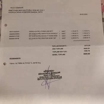 Aryıldız Marka Yemek Takımı Yaldızlarında Silinme