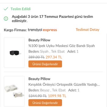 Trendyol Express Ürünüm Kayıp Üç Parça Üründen Elime Geçen Bir Tanesi Diğer İkisi Yok