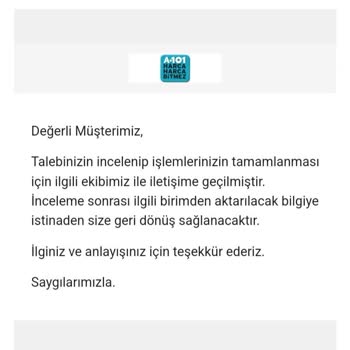 A101 Sipariş İptali İade