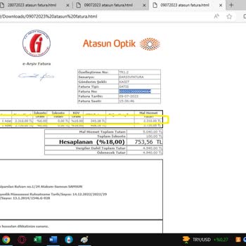 Atasun Optik'ten Alışverişimde Yaşadığım Mağduriyet