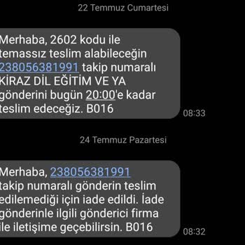 Sendeo Kargo Bilgi Verilmeden İade Edilmesi