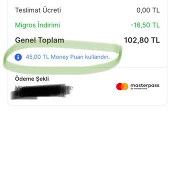 Migros Moneyleri Karta Geri Yüklemiyor