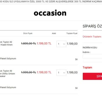 Occasion Sipariş Oluşmuyor Ama Karttan Para Çekimi Oluşuyor