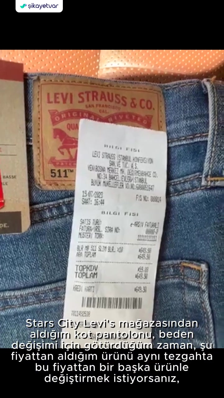 Levi's Ürün Değişim Problemi videonun kapak resmi