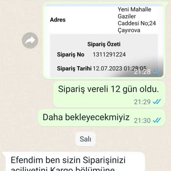 Altınsefa (altinsefa.com.tr) Siparişimiz Gelmedi. Üreticiye Ulaşamıyoruz