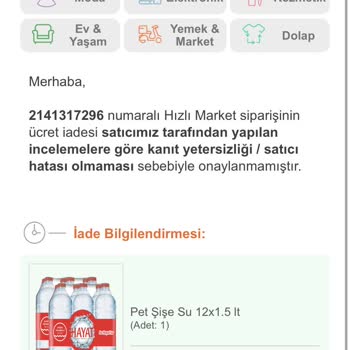 Trendyol Hızlı Marketten Bıktım