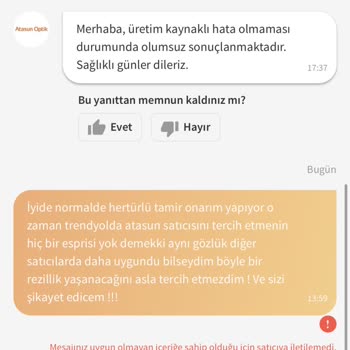 Trendyol Atasun Satıcısından Alınan Rayban Gözlük