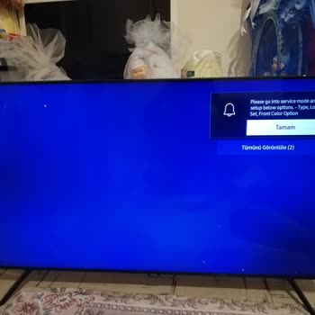 Samsung TV Yatay Cizgi