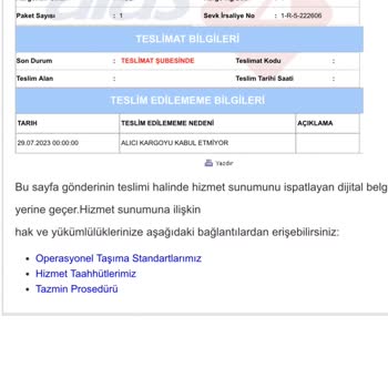 Aras Kargo Kargomu Eve Teslim Etmiyorlar Şubede Bekletiyorlar