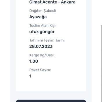 Sürat Kargo Kargom Kayıp İlgisiz Personel