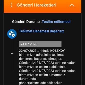Trendyol Teslim Edilmeyen Ürün