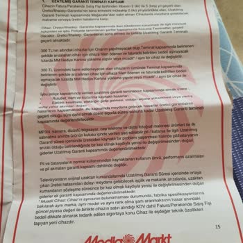 Media Markt Ek Sigorta Hasarı Karşılamadı