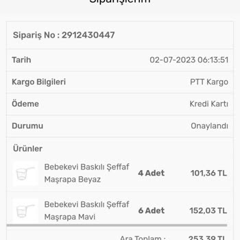 Baby Days Verdiğim Siparişi Göndermedi