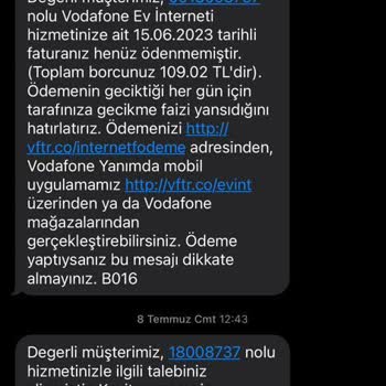 Vodafone Net Nakil Sorunu Çözümsüzlüğü