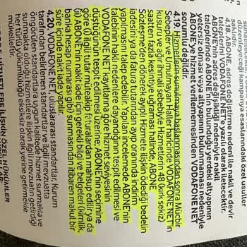 Vodafone Net Nakil Sorunu Çözümsüzlüğü