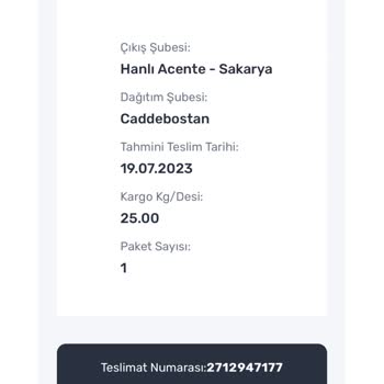 Sürat Kargo Caddebostan Şubesi/Kadıköy İstanbul