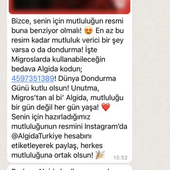 Algida Ücretsiz Dondurma Sorunu