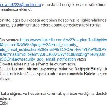 Linkedin Hesabım Çalındı!