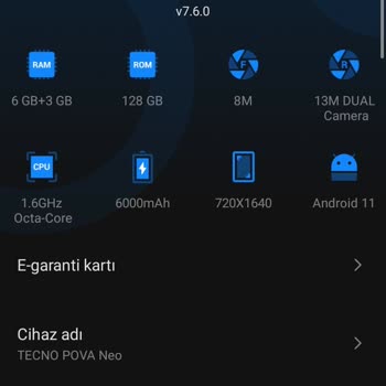 Tecno Mobile Tecno Pova Neo Android 12 Gelmiyor