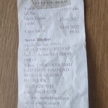 Arçelik Yeni Buzdolabı 3. Arıza