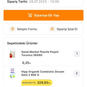 Migros Sipariş Stok Bilgisi Yanlış Bilgi