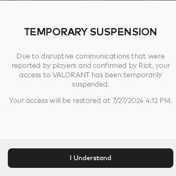 Valorant Hesabın Askıya Alınması