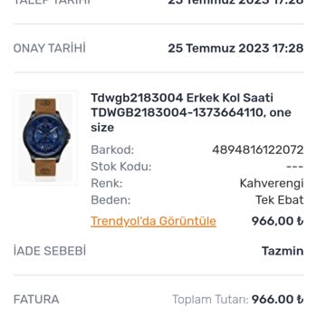 Aras Kargo Saati Kaybetti Parasını Tazmin İle Bizden Aldı