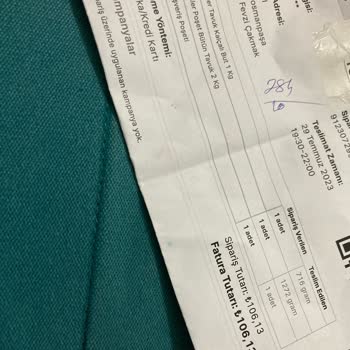 A-101 Kapıda Eksik Sipariş