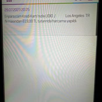Lidio Ödeme Hizmetleri Lidio Ödeme Hizmeti Lidio Adında Kartımdan Habersizce Para Çekmiştir