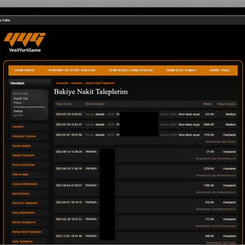 Yeşilyurtgame Oyun Bakiyenizin Tl Karşılığını Göndermiyor,