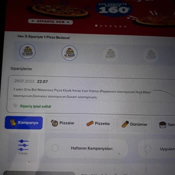 Domino's Pizza Sipariş İptali Ve İlgisizlik